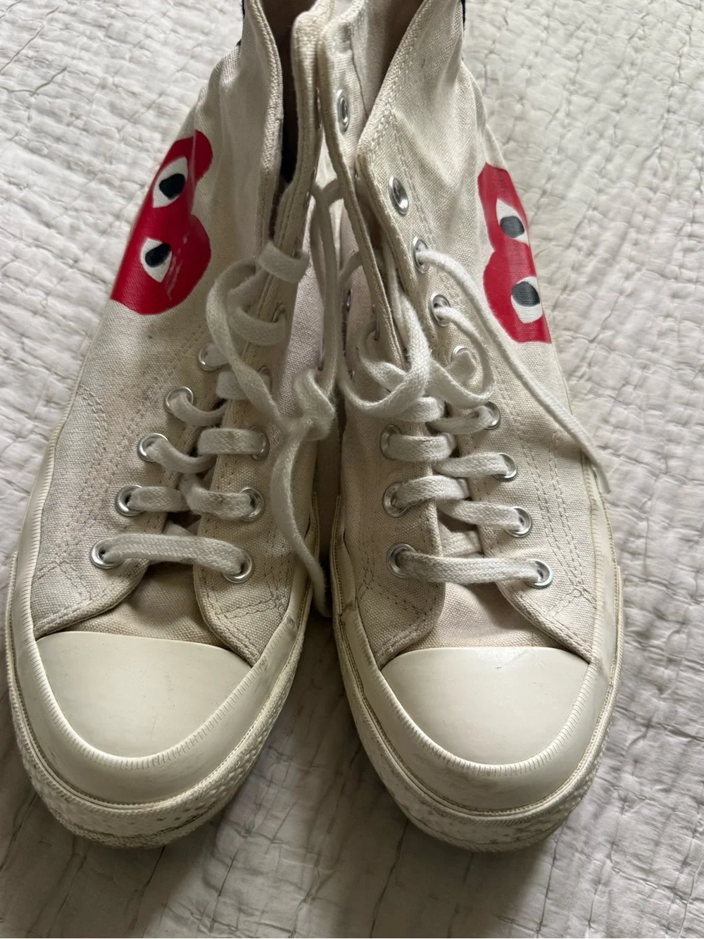 Comme Des Garcons PLAY × Converse Unisex Chuck Taylor High Top Sneakers 9